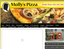 Tablet Screenshot of mollyspizza.com
